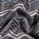 Steel Grey Colour Dabu Print Mashru Gaji Fabric