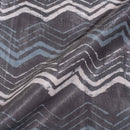 Steel Grey Colour Dabu Print Mashru Gaji Fabric