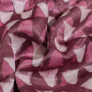 Dusty Rose Colour Dabu Print Mashru Gaji Fabric