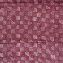 Dusty Rose Colour Dabu Print Mashru Gaji Fabric
