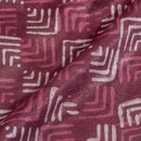 Dusty Rose Colour Dabu Print Mashru Gaji Fabric