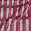 Dusty Rose Colour Dabu Print Mashru Gaji Fabric