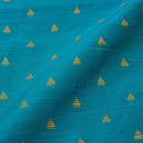 Sky BLue Two Tone Triangle Jacquard Spun Dupion Fabric