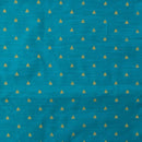 Sky BLue Two Tone Triangle Jacquard Spun Dupion Fabric