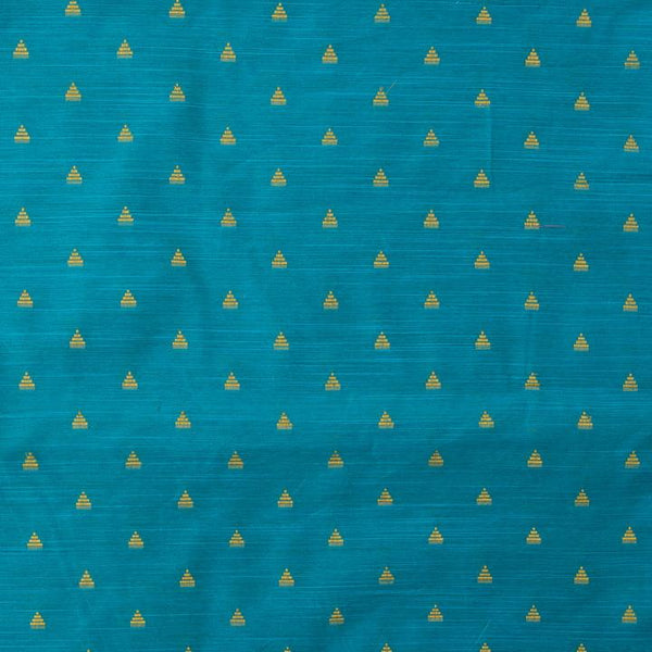 Sky BLue Two Tone Triangle Jacquard Spun Dupion Fabric