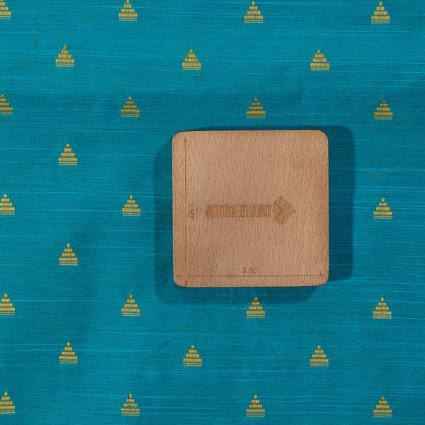 Sky BLue Two Tone Triangle Jacquard Spun Dupion Fabric