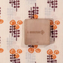 Cream Colour Floral Butta Print Slub Cotton Fabric
