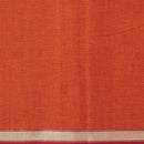 Saffron Orange Colour Golden Dobby Border Jacquard Cotton Fabric