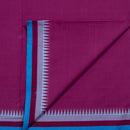 Rani Pink Colour Temple Border South Cotton Fabric