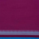 Rani Pink Colour Temple Border South Cotton Fabric
