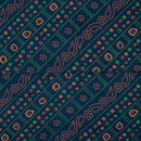Navy Blue Colour Bandhani Print Cotton Fabric 