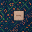 Navy Blue Colour Bandhani Print Cotton Fabric 