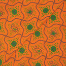 Fanta Orange Colour Bandhani Print Cotton Fabric 