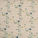 Off White Colour Floral Jaal Print Cotton Jacquard Fabric 