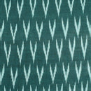 Peacock Green Colour Woven Ikat Type Cotton Fabric