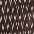 Dark Brown Colour Woven Ikat Type Cotton Fabric