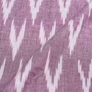 Lilac Colour Woven Ikat Type Cotton Fabric