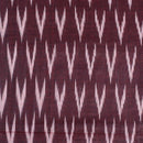 Maroon Colour Woven Ikat Type Cotton Fabric