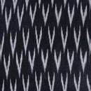 Black Colour Woven Ikat Type Cotton Fabric