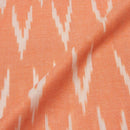 Peach Bhagalpur Ikat Cotton Fabric