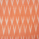 Peach Bhagalpur Ikat Cotton Fabric