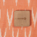 Peach Bhagalpur Ikat Cotton Fabric