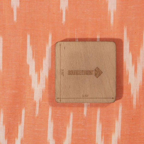 Peach Bhagalpur Ikat Cotton Fabric