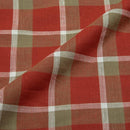 Brick Color 5x1 Checks Cotton Fabric