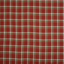 Brick Color 5x1 Checks Cotton Fabric