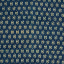 Navy Blue Colour Ajarakh Natural Dye Block Print Cotton Fabric