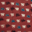 Brick Red Colour Ajarakh Natural Dye Block Print Cotton Fabric