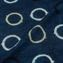 Indigo Colour Ajarakh Natural Dye Block Print Cotton Fabric