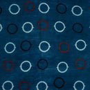 Indigo Colour Ajarakh Natural Dye Block Print Cotton Fabric