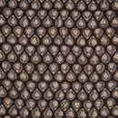Black Colour Dabu Leaves Block Print Cotton Fabric 42 inch Width