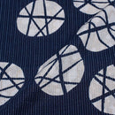 Indigo Colour Geometric Print Kantha Cotton Fabric 42 inch Width