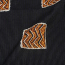 Black Colour Geometric Print Kantha Cotton Fabric 42 inch Width