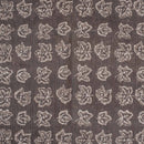 Cedar Colour Dabu Leaves Print Kantha Cotton Fabric 