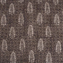 Cedar Colour Dabu Leaves Print Kantha Cotton Fabric 
