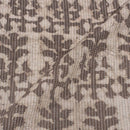 Cedar Colour Dabu Leaves Print Kantha Cotton Fabric 