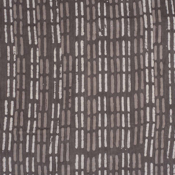 Cedar Colour Dabu Leaves Print Kantha Cotton Fabric 