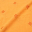 Bright Yellow Colour Self Butta Jacquard Cotton Fabric