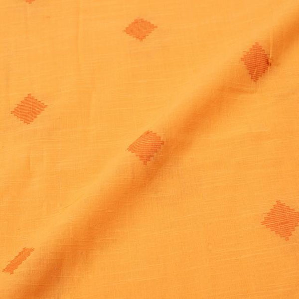 Bright Yellow Colour Self Butta Jacquard Cotton Fabric