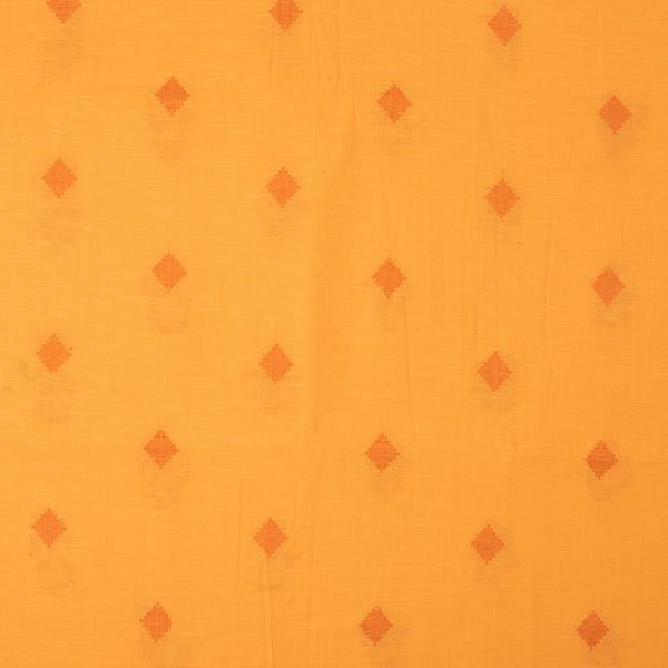 Bright Yellow Colour Self Butta Jacquard Cotton Fabric
