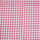 Off White Colour Hand Block Floral Print Cotton Mal Fabric