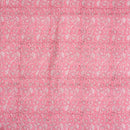 Pink Colour Hand Block Floral Jaal Print Cotton Mal Fabric