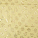 Lemon Yellow Colour Mughal Butta Gold Foil Print Mal Type Blend Cotton Fabric