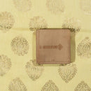 Lemon Yellow Colour Mughal Butta Gold Foil Print Mal Type Blend Cotton Fabric