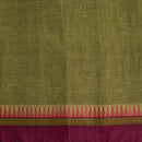 Acid Green Colour Mercerised Cotton With Two Side Temple Border Fabric for Sarees and Kurtis