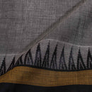 Grey Colour Mercerised Cotton With Two Side Temple Border Fabric for Sarees and Kurtis
