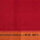 Poppy Red Colour Mercerised Cotton With Two Side Temple Border Fabric for Sarees and Kurtis
